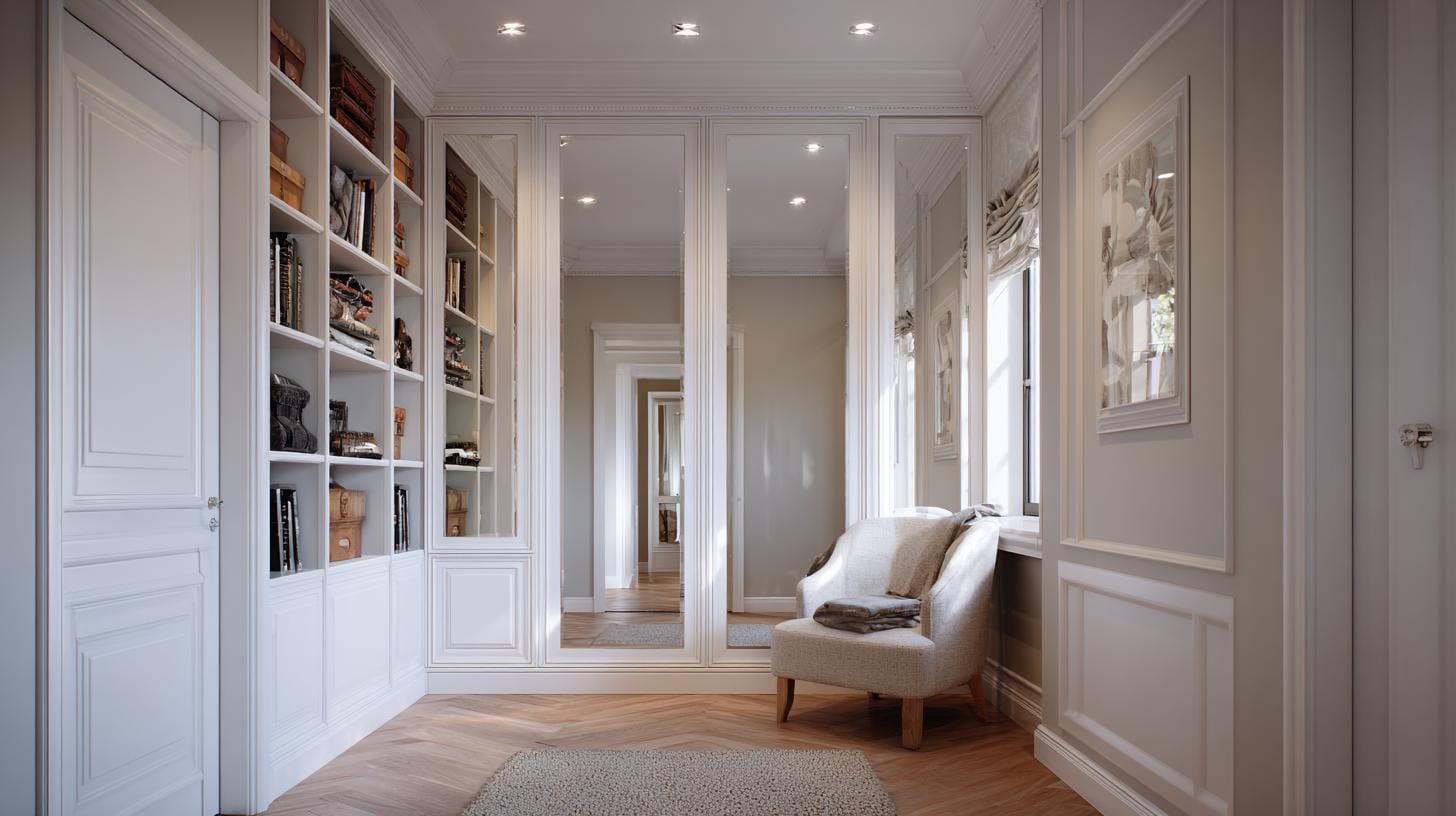 Гардеробные в нишу: как эффективно использовать пространство.Советы по проектированию гардеробных в нишах различных помещений: спальни, коридоры, кладовки. Примеры успешных решений.. SPIN-диалог: почему именно гардеробная в нише — это честный выбор спокойствия?