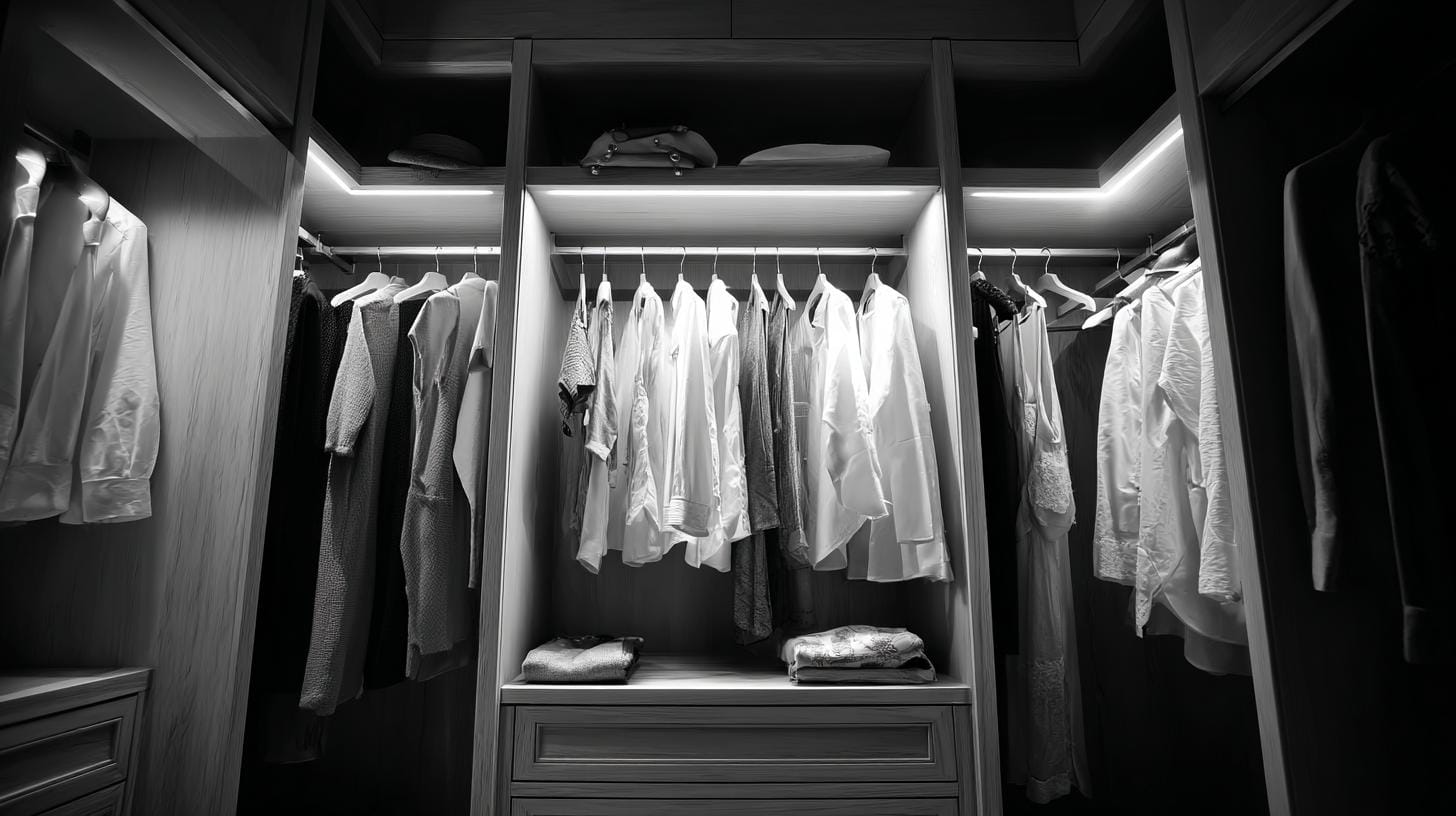 Непродуманное хранение — главная причина повторных покупок - гардеробная на заказ поможет решить проблему.. Гардеробная, где всё на виду: бесконечная экономия и элегантность решения