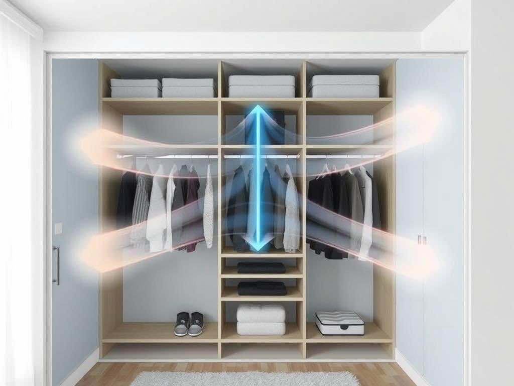 Воздухообмен в гардеробной: расчет объёма и температурный режим. Как устроить грамотную вентиляцию: варианты и детали