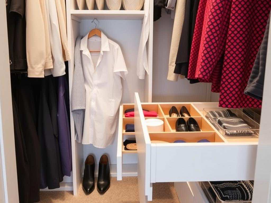 Гардеробная: порядок в выдвижных ящиках с помощью перегородок и органайзеров. Заключение Гардеробная: порядок в выдвижных ящиках с помощью перегородок и органайзеров. Заключение
