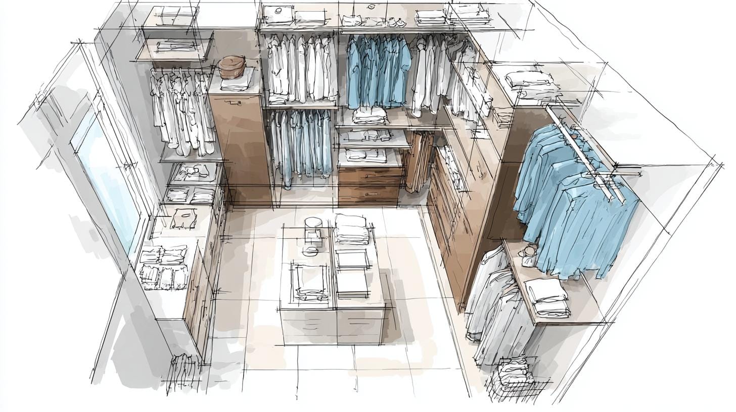 Планировка гардеробной на 2 кв.м: как использовать каждый сантиметр.Советы по планировке гардеробной площадью 2 кв.м: размещение полок, вешалок, ящиков.. К чему приводит хаотичная организация?