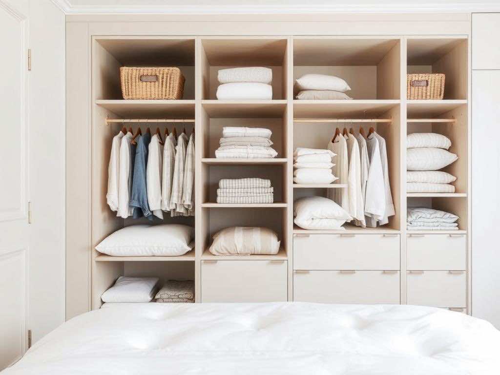 Оптимальное хранение постельного белья: гардеробные и шкафные решения. Психология порядка: зона тишины