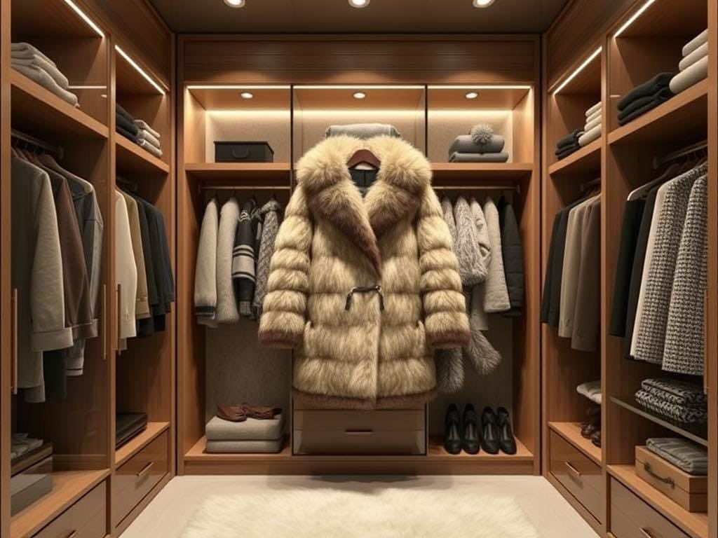 Подбираем размеры и планировку гардеробной для шубы
