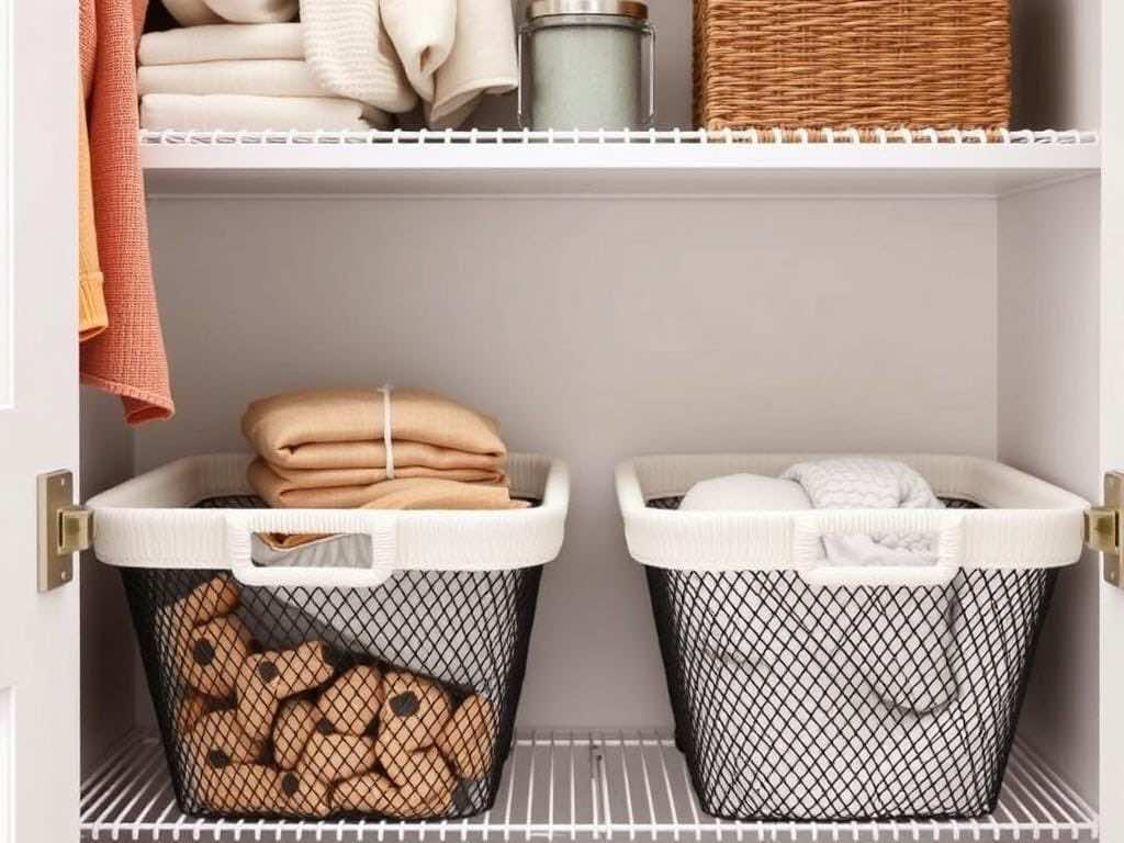 Гардеробная: 5 плюсов сетчатых корзин для идеального порядка в доме. Почему сетчатые корзины — универсальное решение?