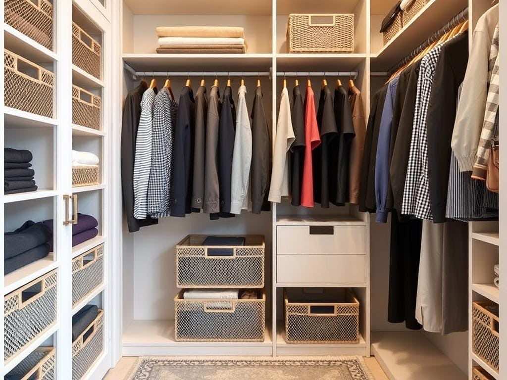 Гардеробная: 5 плюсов сетчатых корзин для идеального порядка в доме. Гардеробная как отражение характера хозяина