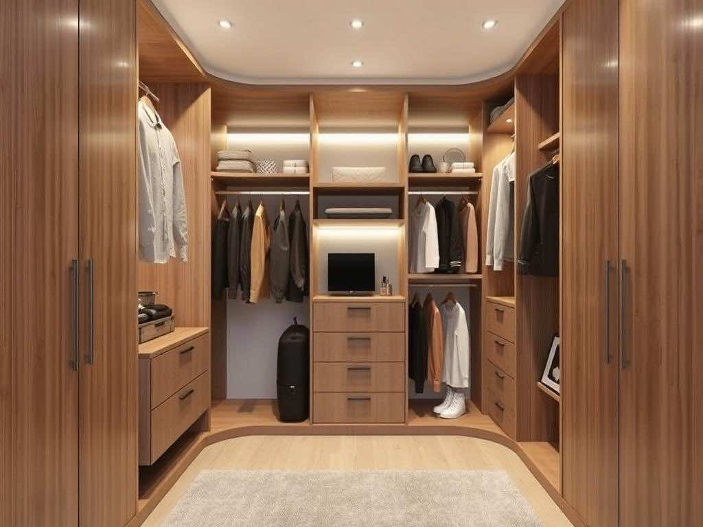 П-образная гардеробная для компактных пространств: стиль и функциональность.. Размеры гардеробной: как превратить «мало» в «достаточно» П-образная гардеробная для компактных пространств: стиль и функциональность.. Размеры гардеробной: как превратить «мало» в «достаточно»