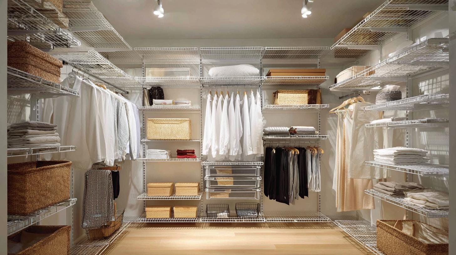 Сетчатые гардеробные системы: лёгкость и вентиляция.Обзор преимуществ сетчатых гардеробных: лёгкость конструкции, вентиляция, модульность. Подходят для кладовых и ниш.. Гардеробная, где ты просто есть