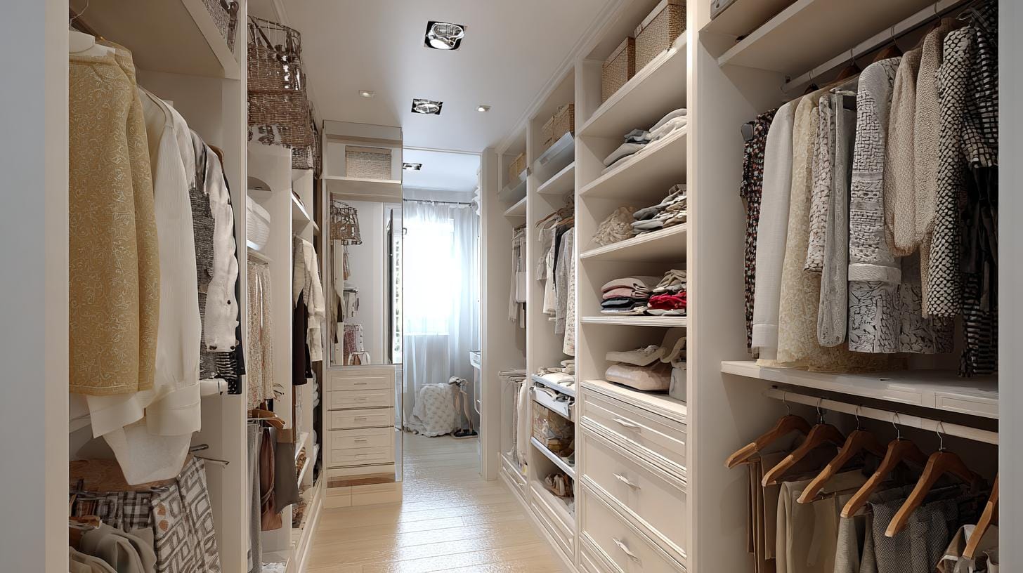 Дизайн маленьких гардеробных: визуальное расширение пространства.Рекомендации по дизайну маленьких гардеробных: использование светлых оттенков, зеркал, освещения.. Освещение: пусть свет работает на вас