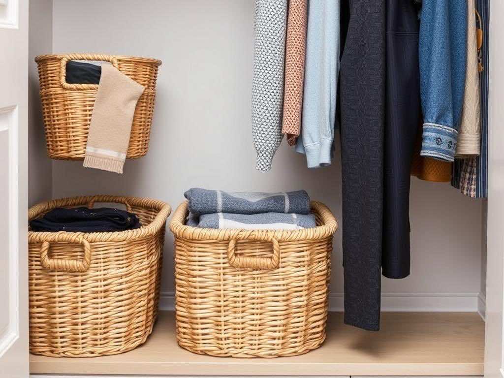 Функциональные корзины для идеального порядка в гардеробной. Секретные плюсы и неожиданные лайфхаки корзин
