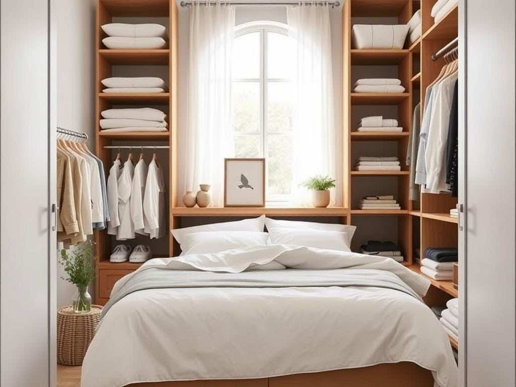 Гардеробная: Лайфхаки для хранения комплектов постельного белья. Спокойствие внутри — простота снаружи
