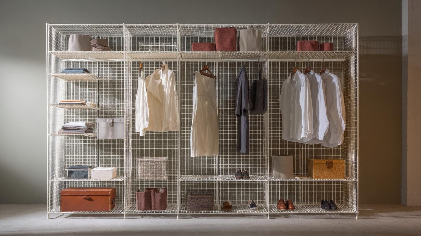 Дизайн сетчатых гардеробных: идеи и вдохновение.Обзор дизайнерских решений для сетчатых гардеробных: минимализм, функциональность, эстетика.. Как минимализм и эстетика объединяются (и выигрывают)