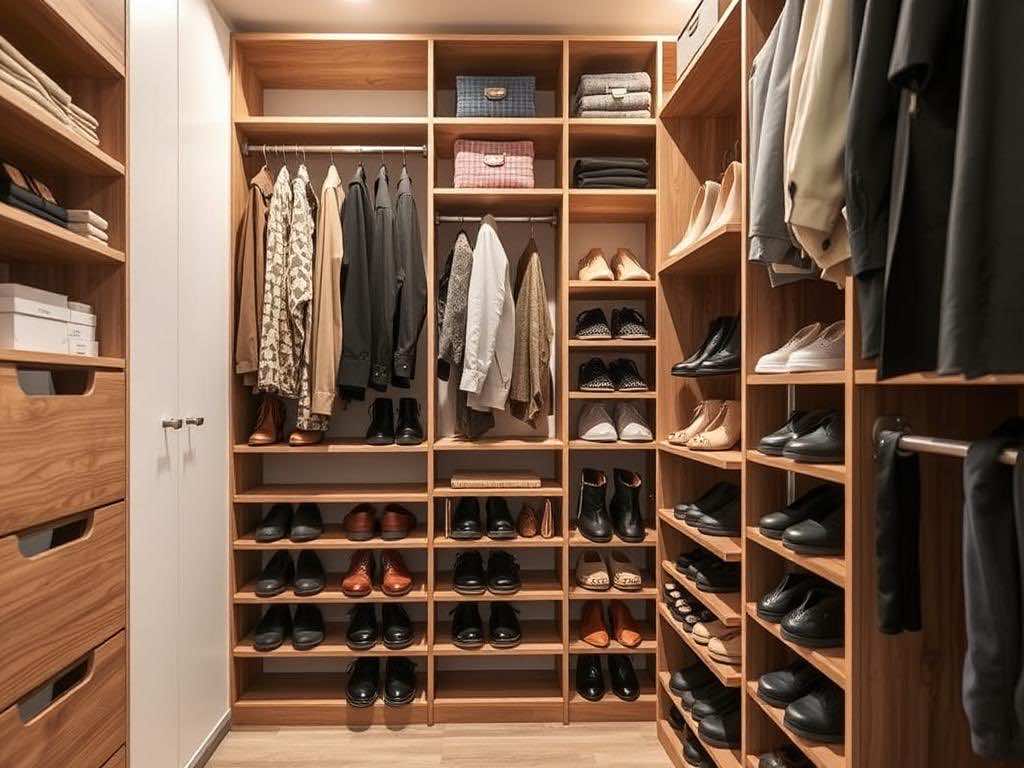 Универсальное хранение обуви: от коробок до рейлингов. Мягкая интеграция решений GarderobeMaster
