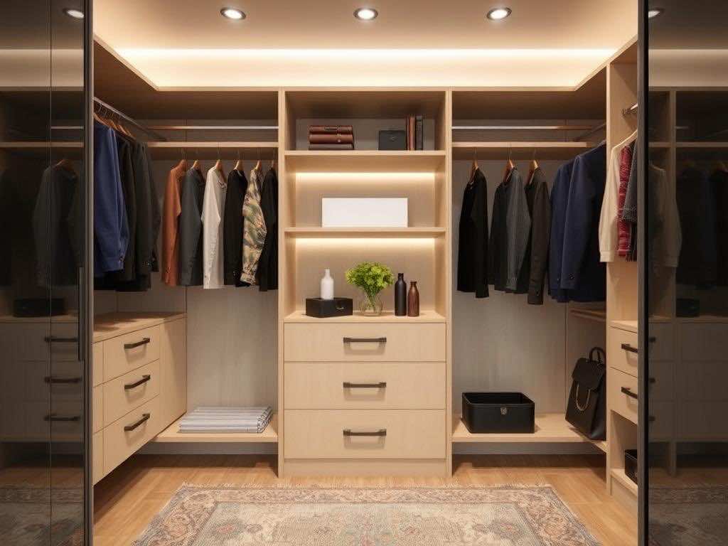 Гардеробная: разумный заказчик и компактное решение для полного списка.. Секреты эргономики: маленькая гардеробная и её большие возможности