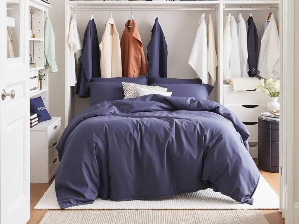 Гардеробная: Лайфхаки для хранения комплектов постельного белья. Один проверенный лайфхак: показать заботу внутри комплекта