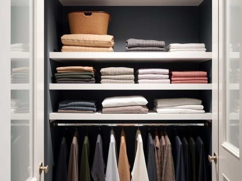 Гардеробная: Как выбрать идеальную полку для аккуратно сложенных вещей?. Дизайнерские секреты идеальных полок: как хранить вещи красиво и функционально Гардеробная: Как выбрать идеальную полку для аккуратно сложенных вещей?. Дизайнерские секреты идеальных полок: как хранить вещи красиво и функционально