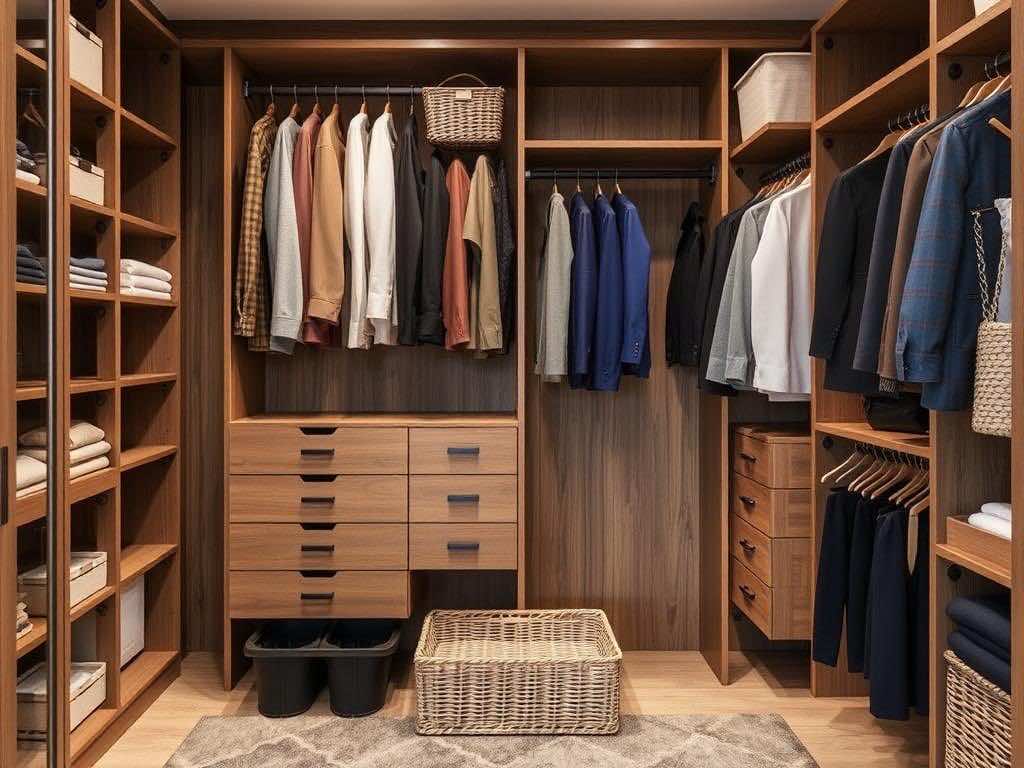 Гардеробная: как выбрать внутреннее наполнение – полки, ящики или выдвижные корзины?. Сравнительная таблица наполнения гардеробной