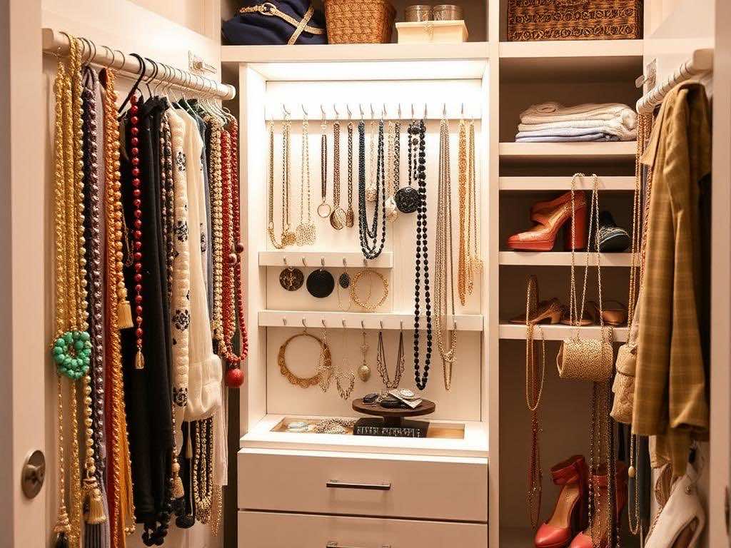 Гардеробная сокровищница: стильное хранение украшений для модниц. Маленькая гардеробная — большой эффект Гардеробная сокровищница: стильное хранение украшений для модниц. Маленькая гардеробная — большой эффект