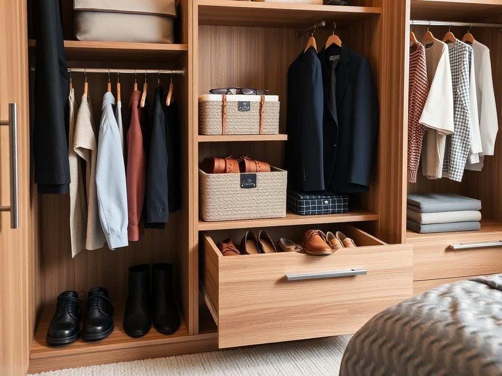 Удобное хранение: распределите вещи по выдвижным ящикам в гардеробной!. Заключение