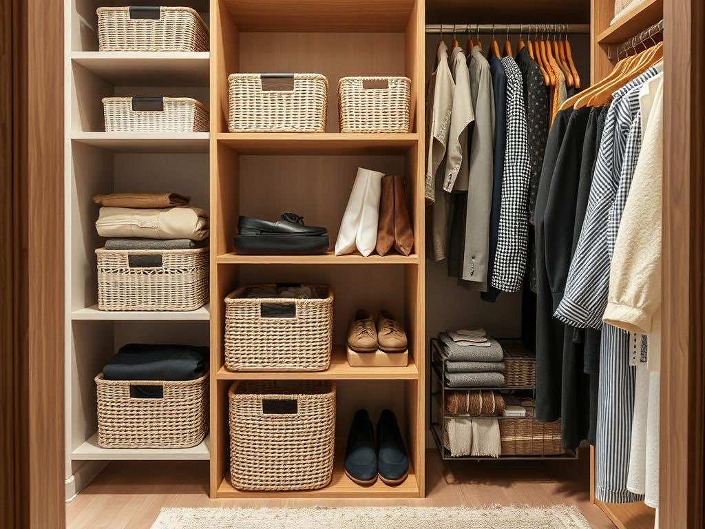 Функциональные корзины для идеального порядка в гардеробной. Гардеробная и её роль в гармонии всей квартиры
