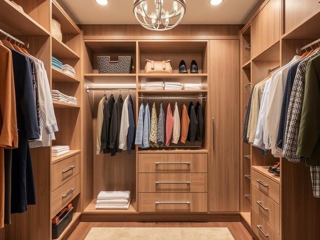 Гардеробная: открытые стеллажи или закрытые слим-тумбы?. В чём отличие гардеробной на заказ?