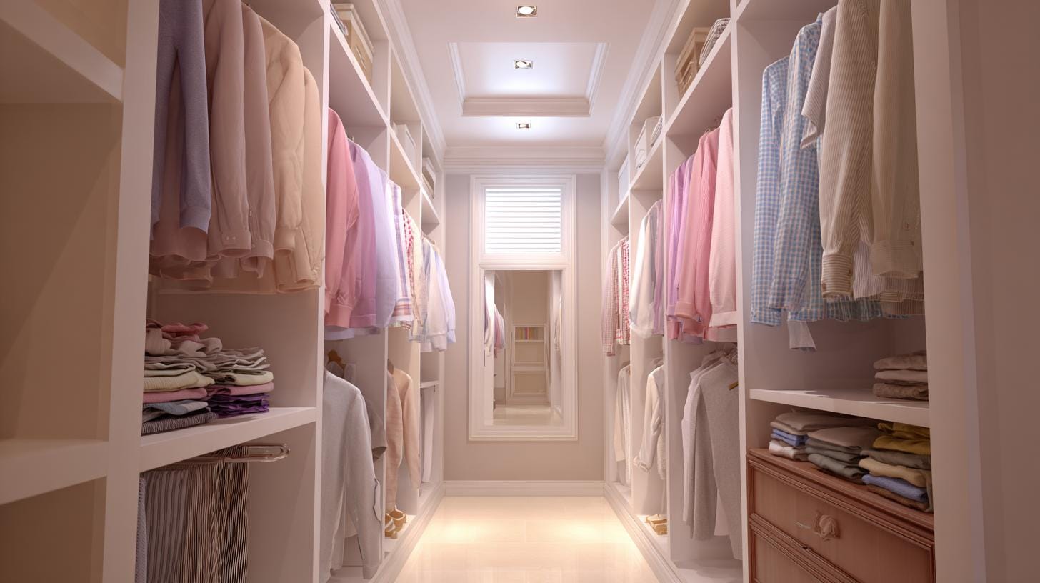 Дизайн маленьких гардеробных: визуальное расширение пространства.Рекомендации по дизайну маленьких гардеробных: использование светлых оттенков, зеркал, освещения.. Свет, цвет и пространство: играет ли это роль на практике?