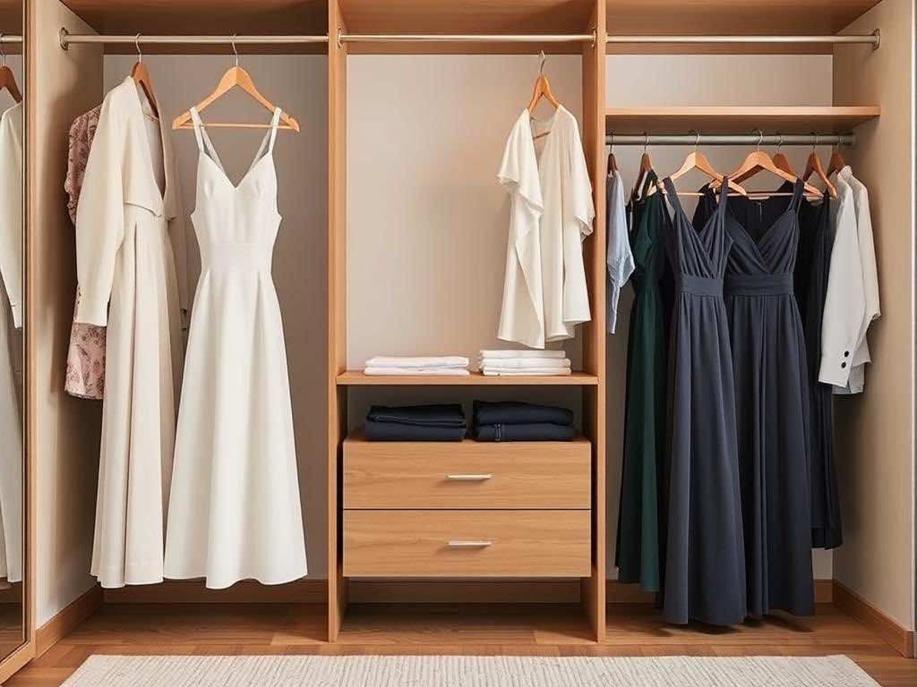 Гардеробная мечты: разделение платьев и брюк для идеального порядка. Таблица: Почему важно делить платья и брюки в гардеробной