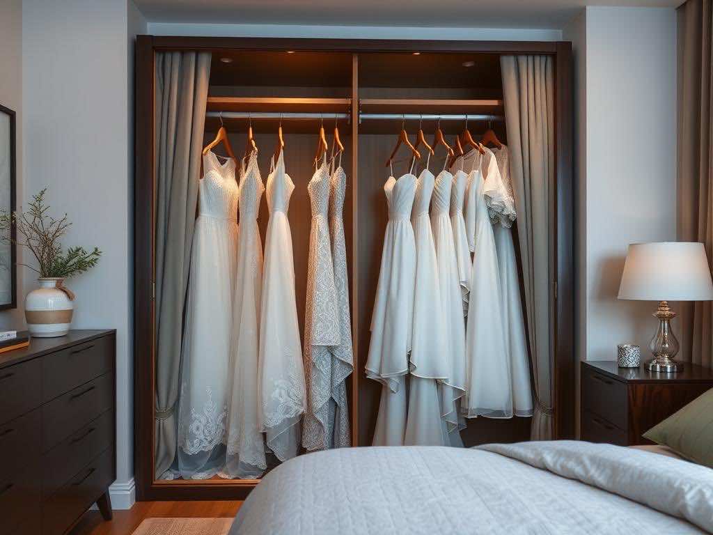 Гардероб для платьев: бережное хранение от пыли, влаги и моли. Гардеробная в спальне: уют, который всегда рядом