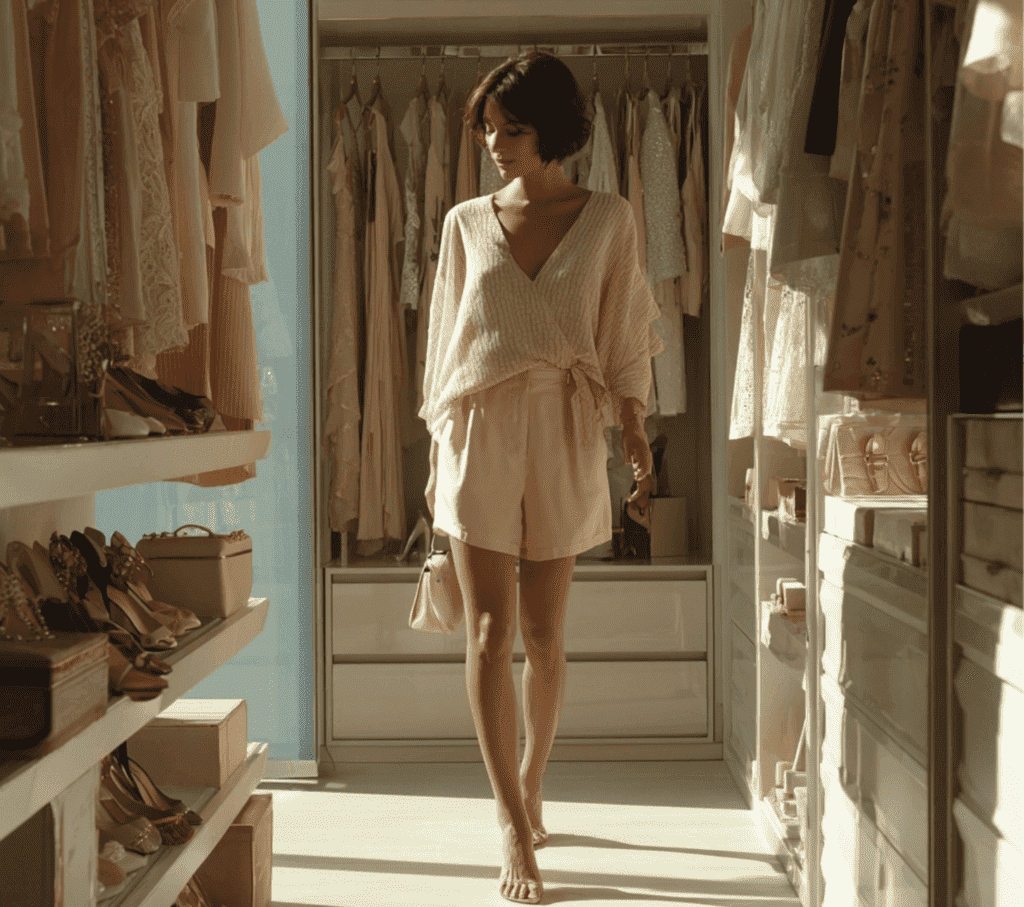 Гардеробная - правильное хранение предметов одежды: шорты