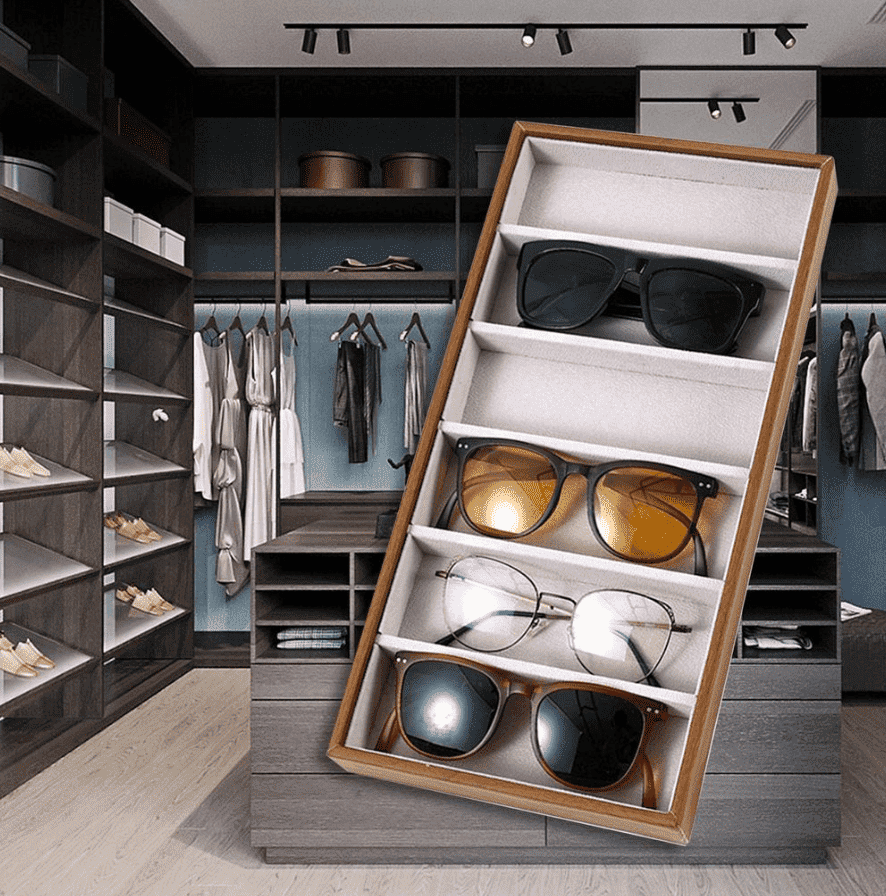 хранение очков в гардеробной