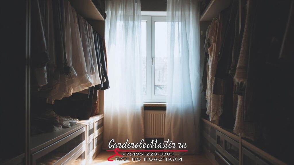 Гардеробная система напротив окна: уместный каприз или скрытый комфорт? Почему страх выгорания тканей не всегда оправдан