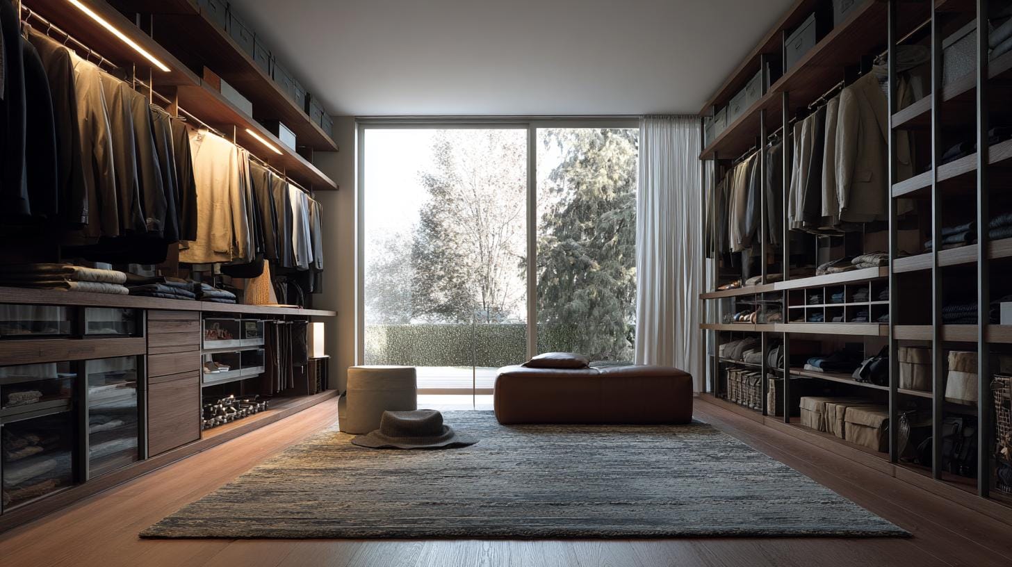 Как это выглядит в гардеробной комнате?