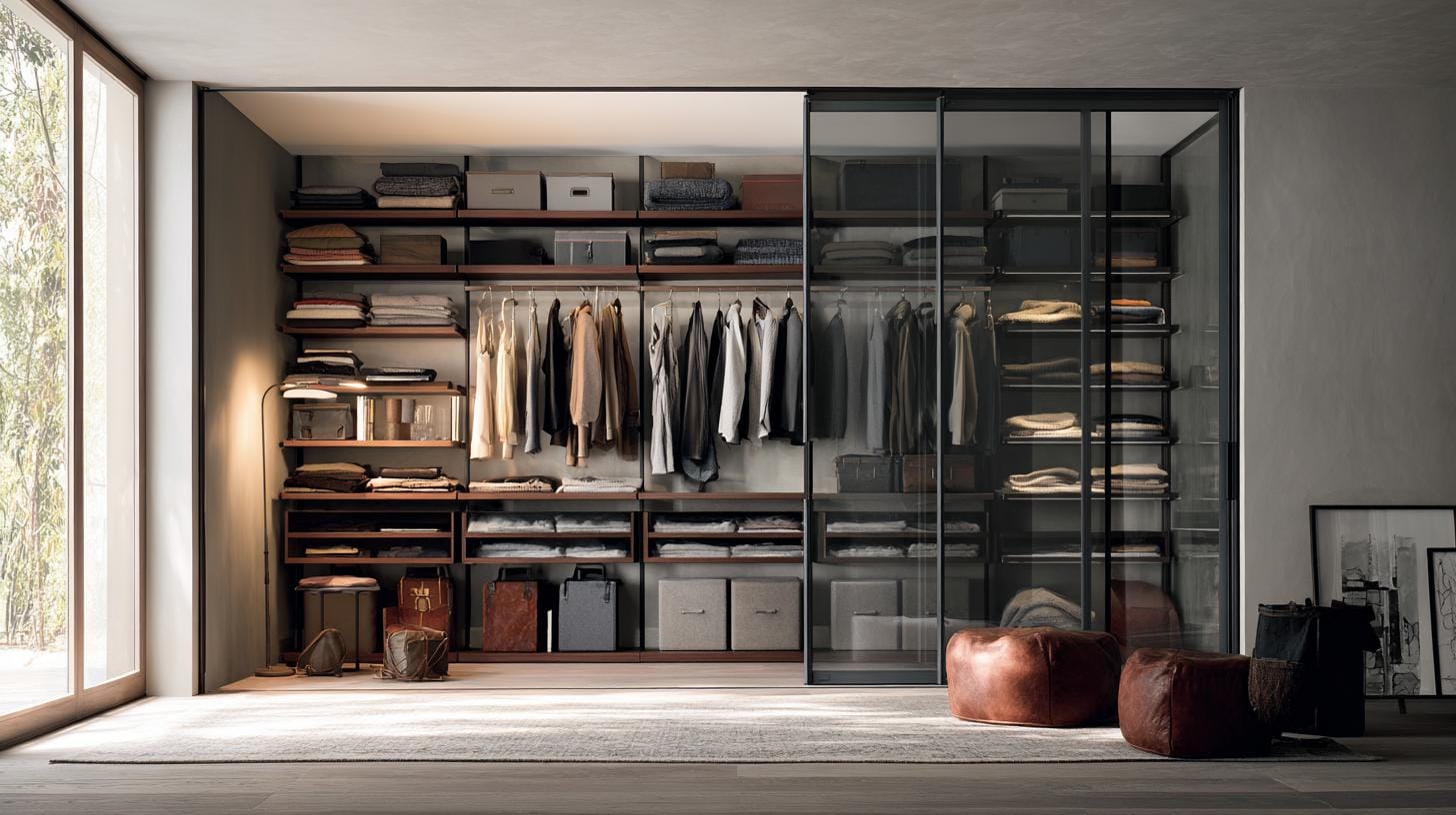 Как это выглядит в гардеробной комнате?