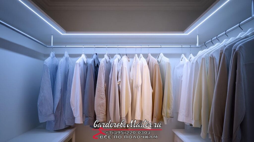 Освещение гардеробной