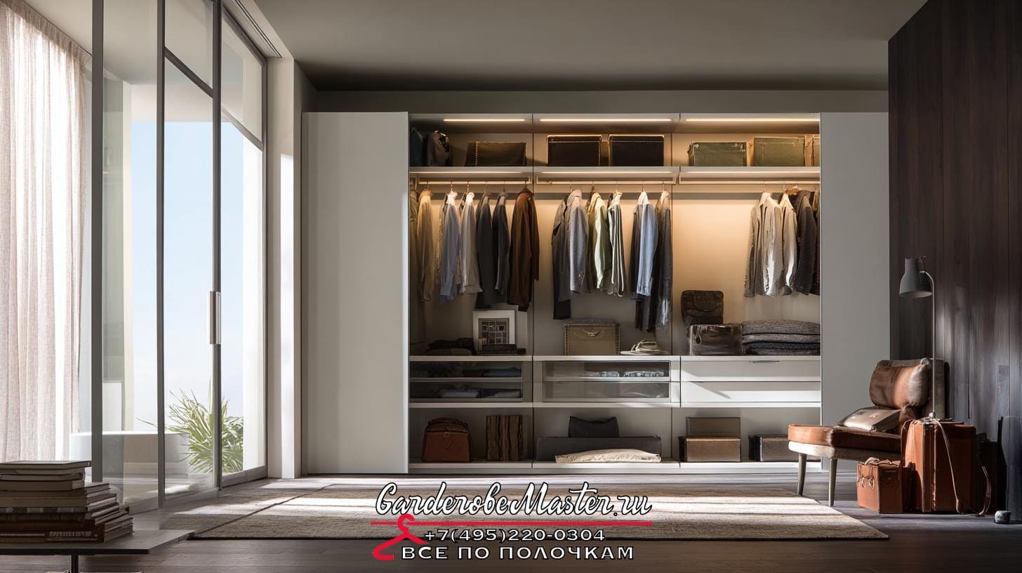 Гардеробная система• можно ли обойтись без дверей в гардеробную ➜ боль клиента: хочет сэкономить, но боится пыли и визуального шума ➜ заголовок статьи: Двери в гардеробную: обязательно ли? Разбираемся в плюсах и минусах открытых решений. Что выбирают эксперты: взгляд изнутри и немного философии вкуса