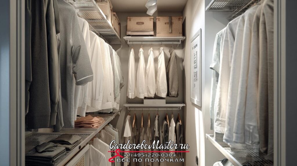 Гардеробная система в узком коридоре