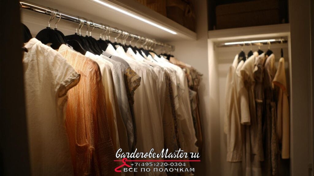 Освещение гардеробной