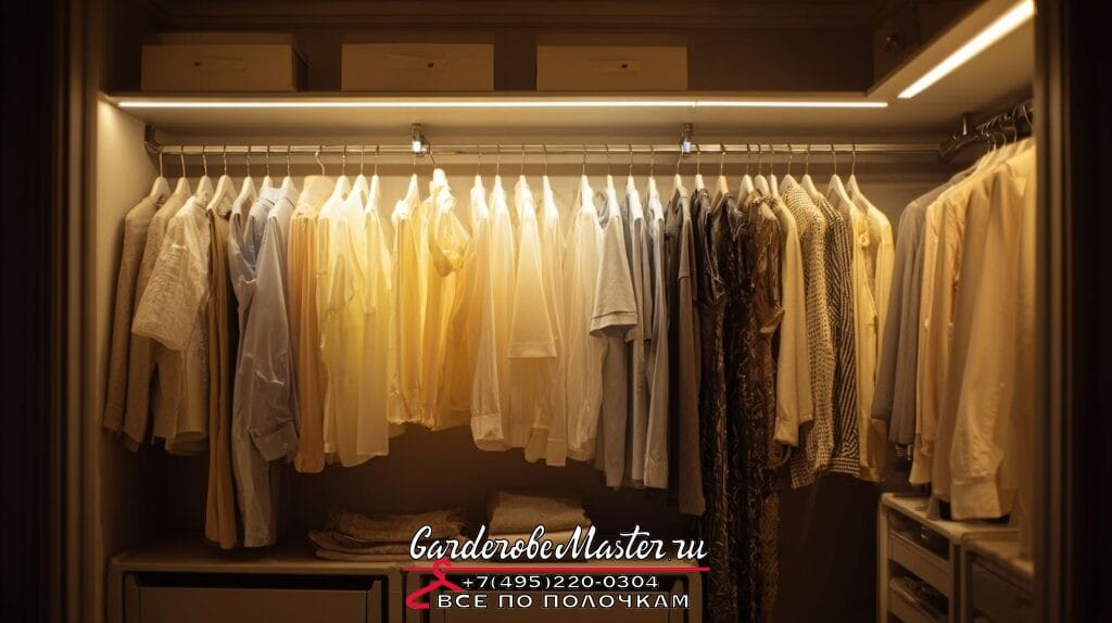 Освещение гардеробной