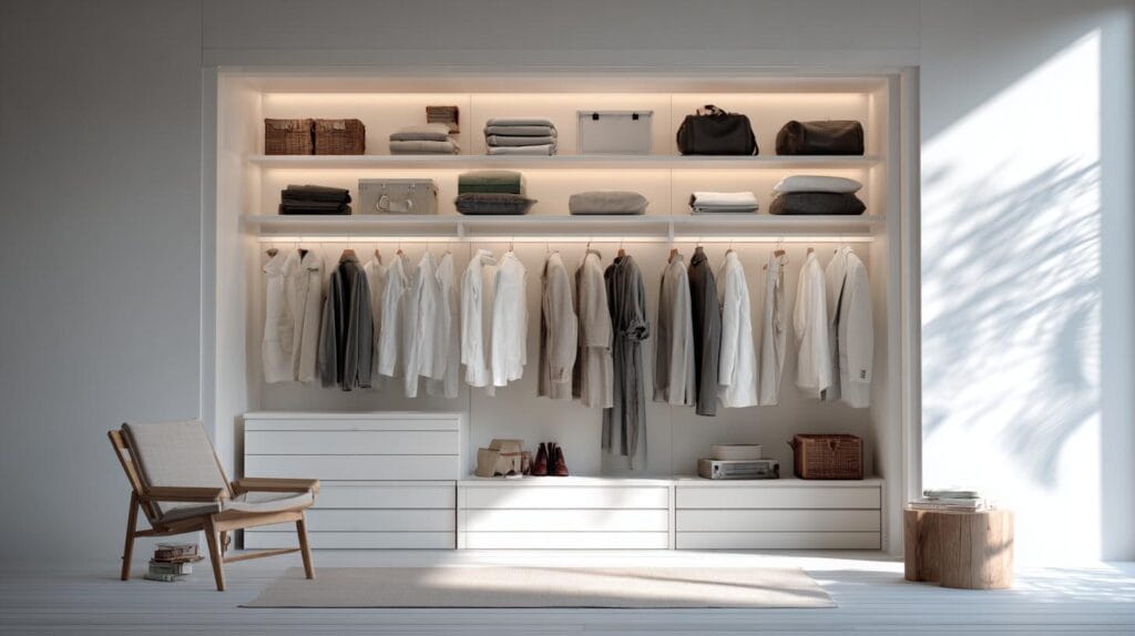 Органичность в минимализме: гардеробная система