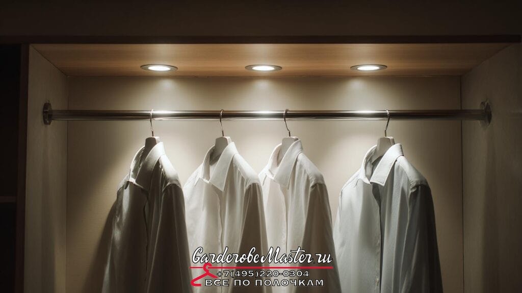 Освещение гардеробной
