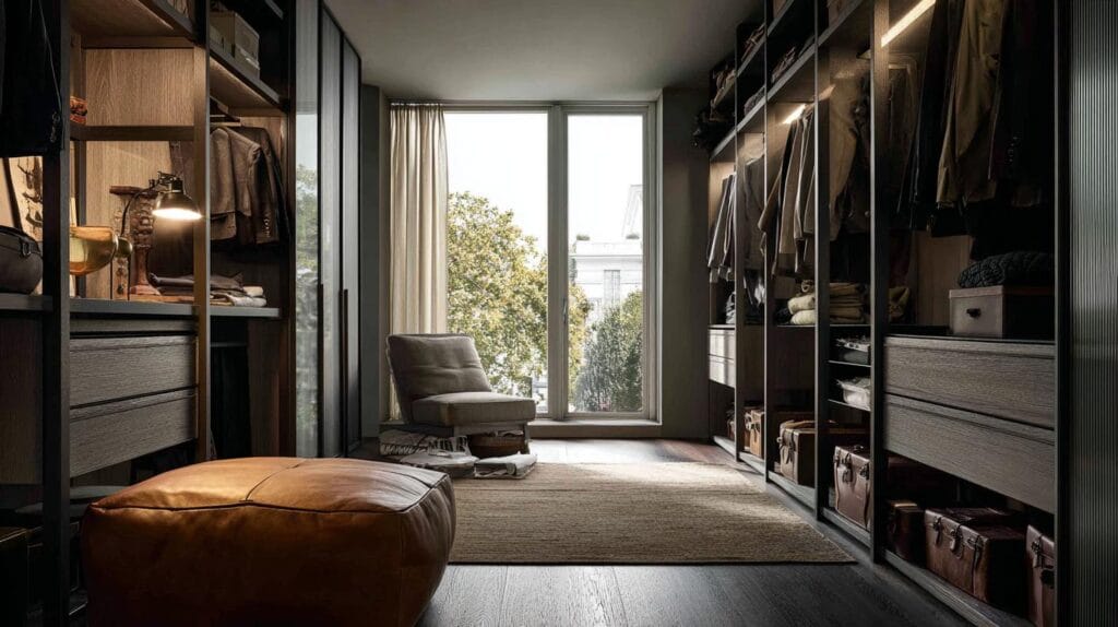 освещение в модульной гардеробной системе