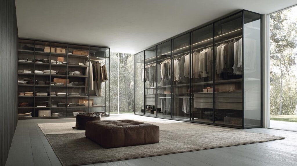 Открытые гардеробные системы