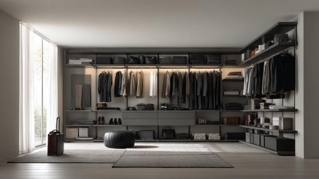 Открытые гардеробные системы