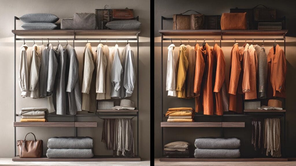 Модульные открытые гардеробные системы от GARDEROBEMASTER (Rimadesio Zenit стиль)