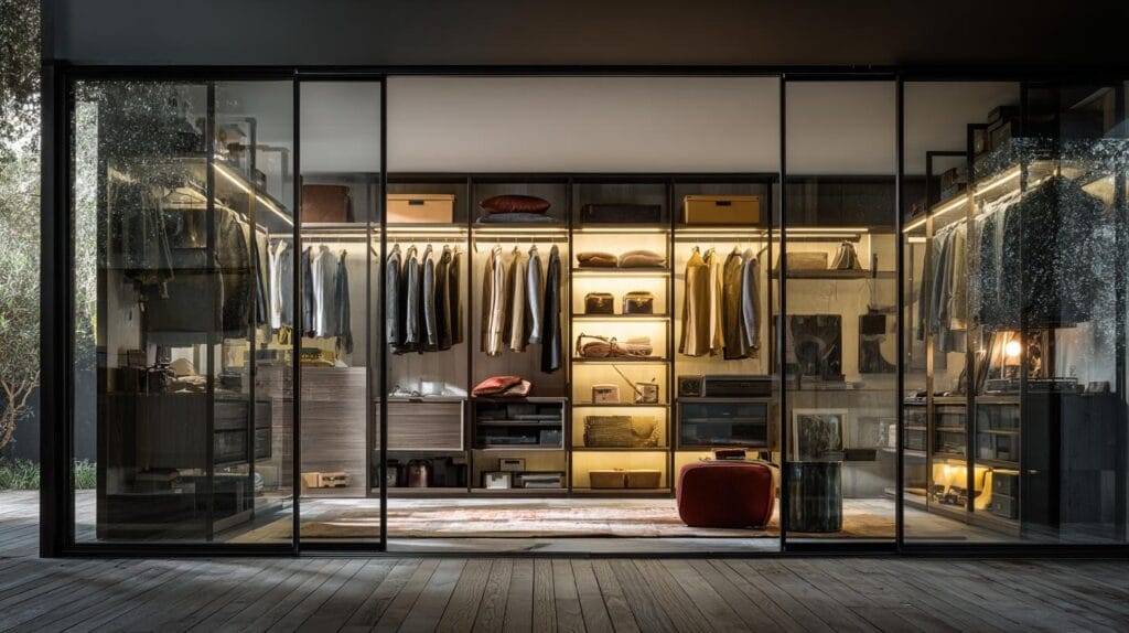 Модульные открытые гардеробные системы от GARDEROBEMASTER (Rimadesio Zenit стиль)