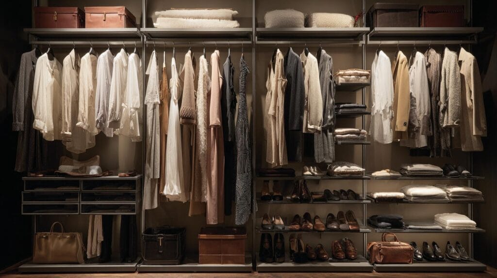 открытая гардеробная система