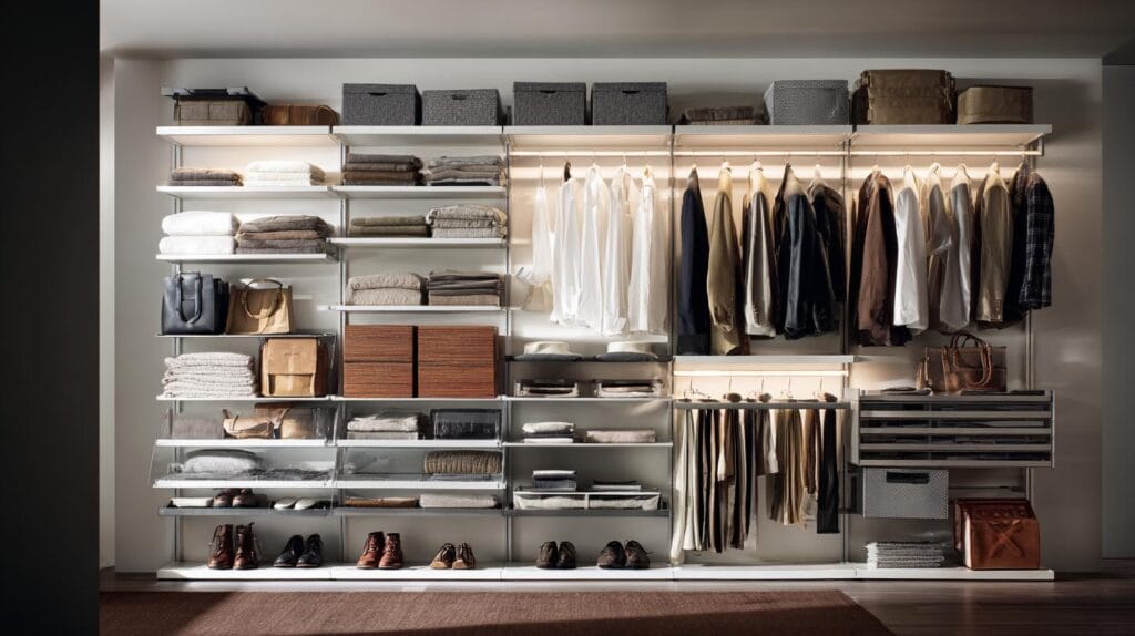 открытая гардеробная система