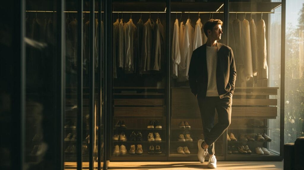 Открытая гардеробная система как часть архитектуры вашего дома