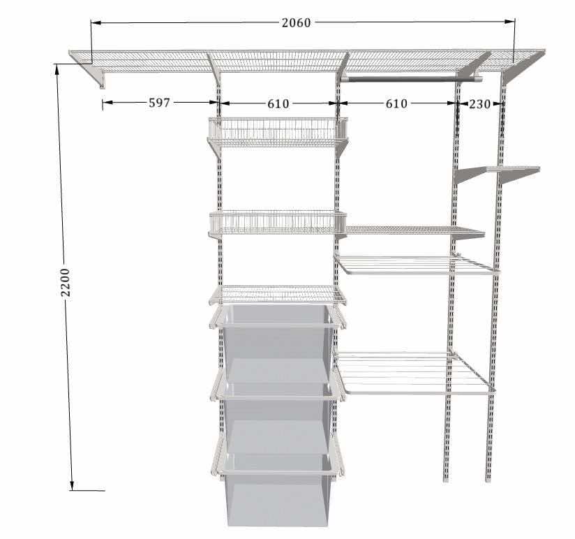 Гардеробная-постирочная ARISTO — функциональная система хранения