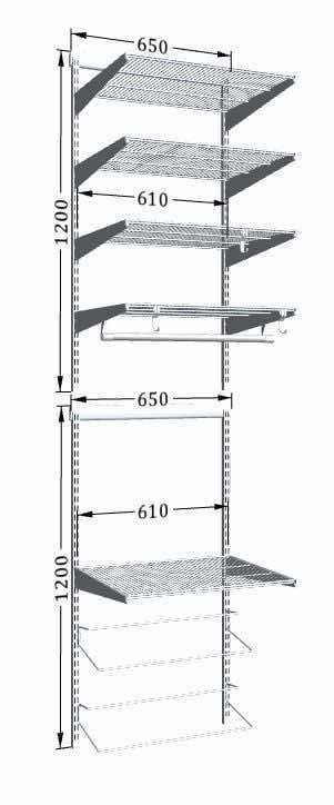 Гардеробная ARISTO на балконе — продуманная система хранения в ограниченном пространстве