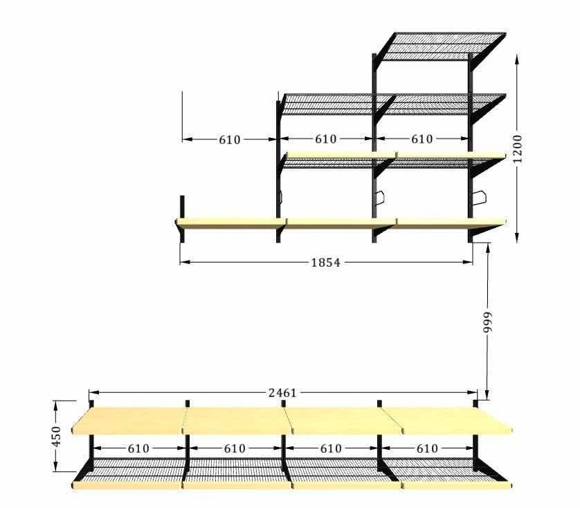 Система хранения ARISTO под лестницей — стильная конструкция в чёрном и светлом дереве